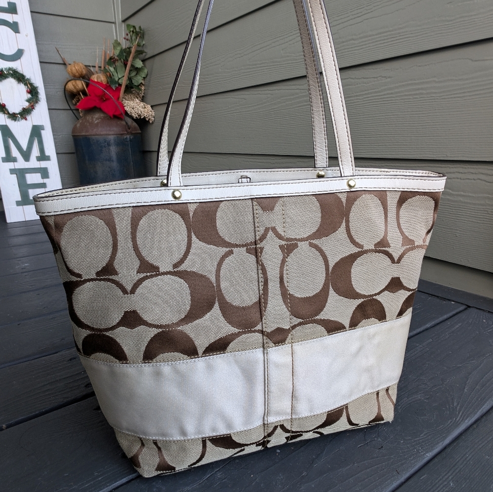 Vintage Coach Reversible Signature Tote